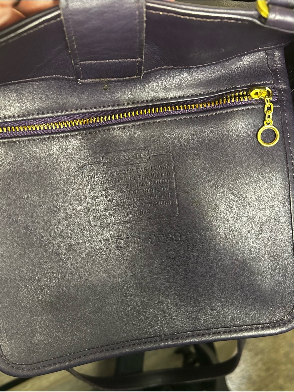 COACH Vintage Tribeca Purple Glove-Tanned Leather Bleeker Bucket Shoulder Bag - Picture 12 of 13